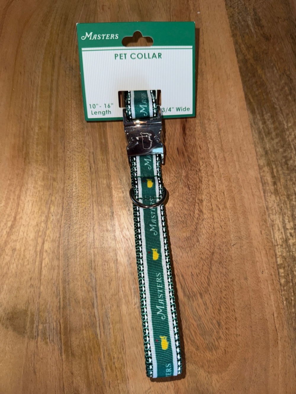 Masters 2026 Green Collar with Yellow Masters logo